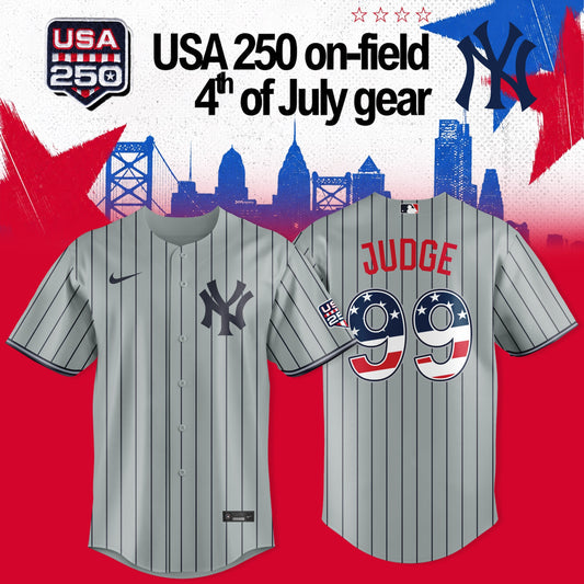 NEW YORK YANKEES JUDGE x USA 250 ON-FIELD - 4TH OF JULY JERSEY COLLECTION | ER24