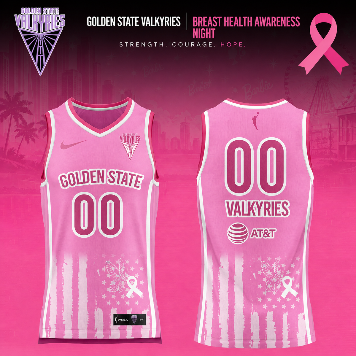Valkyries 2026 WNBA Breast Health Awareness Night Jersey Limited Edition