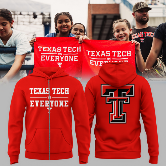 Texas Tech Special "Texas Tech Vs Everyone" Limited Edition Zip Hoodie | WU59