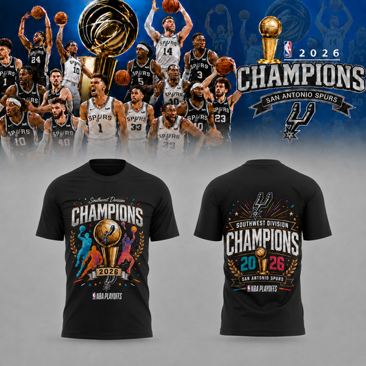 Spurs 2026 playoff NBA Champions Tee | QJ13