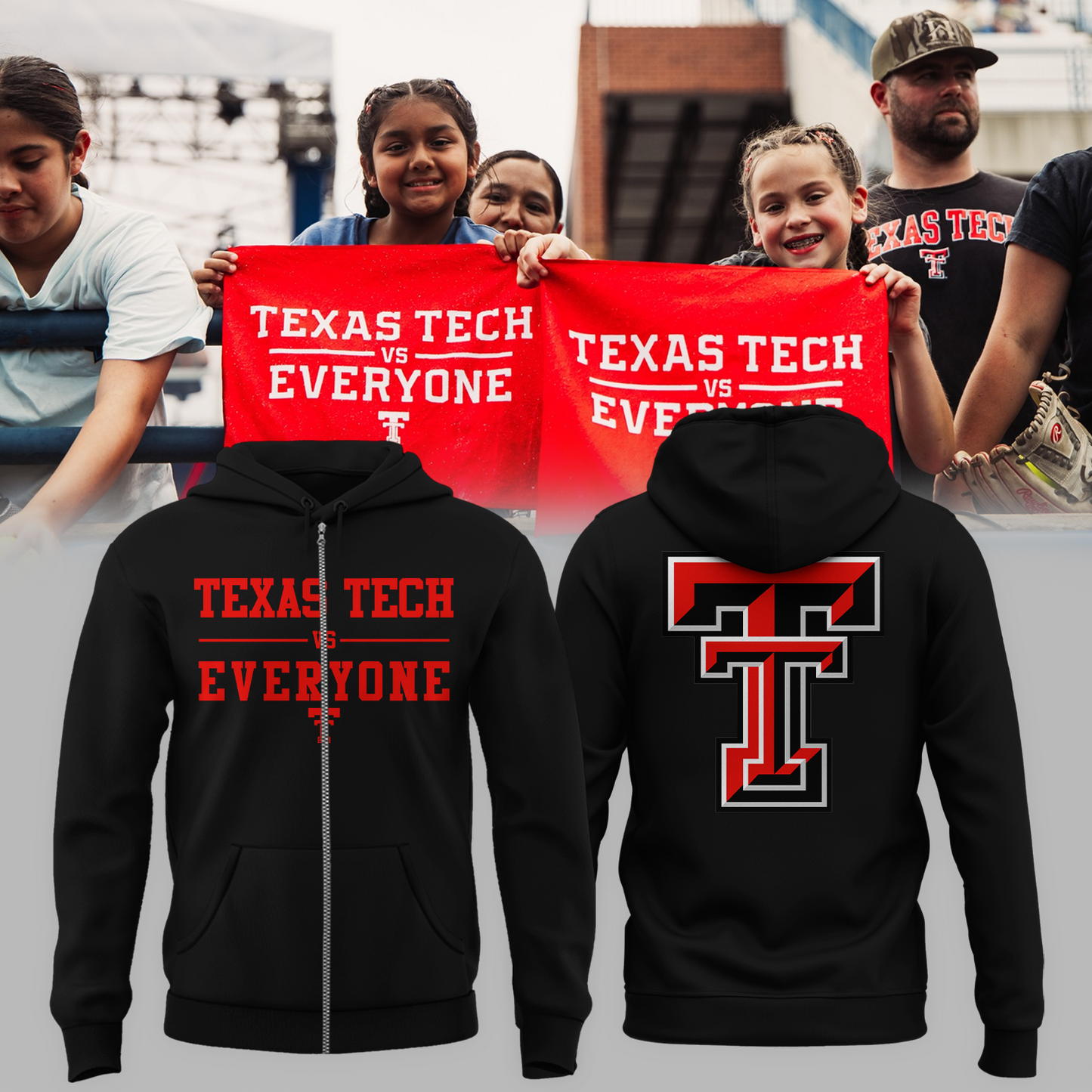 Texas Tech Special "Texas Tech Vs Everyone" Limited Edition Zip Hoodie | GB16