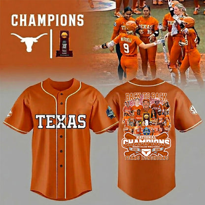 Limited Edition Texas Longhorns 2026 Women's College Softball World Series Champions Jersey | MS57