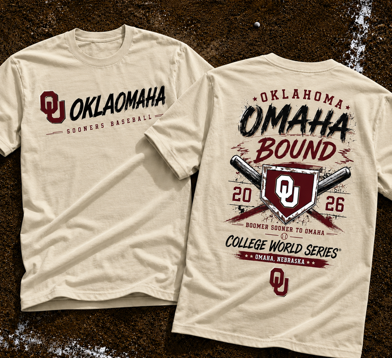 Oklahoma Sooners Baseball 2026 NCAA Baseball Men’s College World Series OMAHA Tshirt | YB32