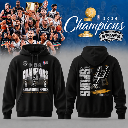 Spurs 2026 NBA Champions Black Edition Hoodie | PH37