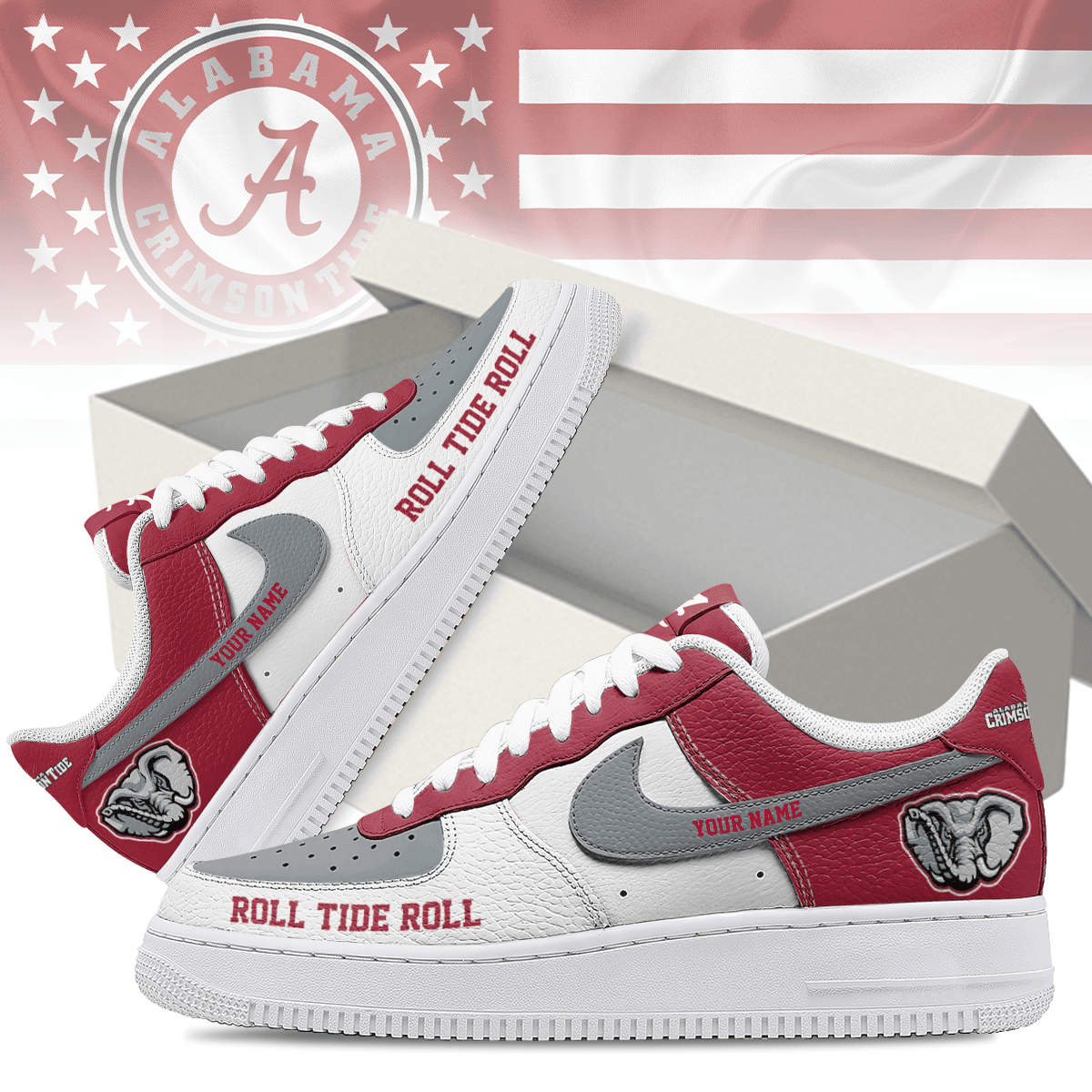 Alabama Crimson Tide | Premium AF1 Shoes Limited Edition