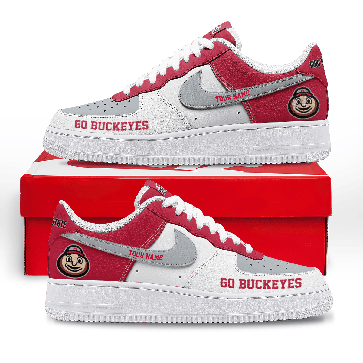 Ohio State Buckeyes | Premium AF1 Shoes Limited Edition