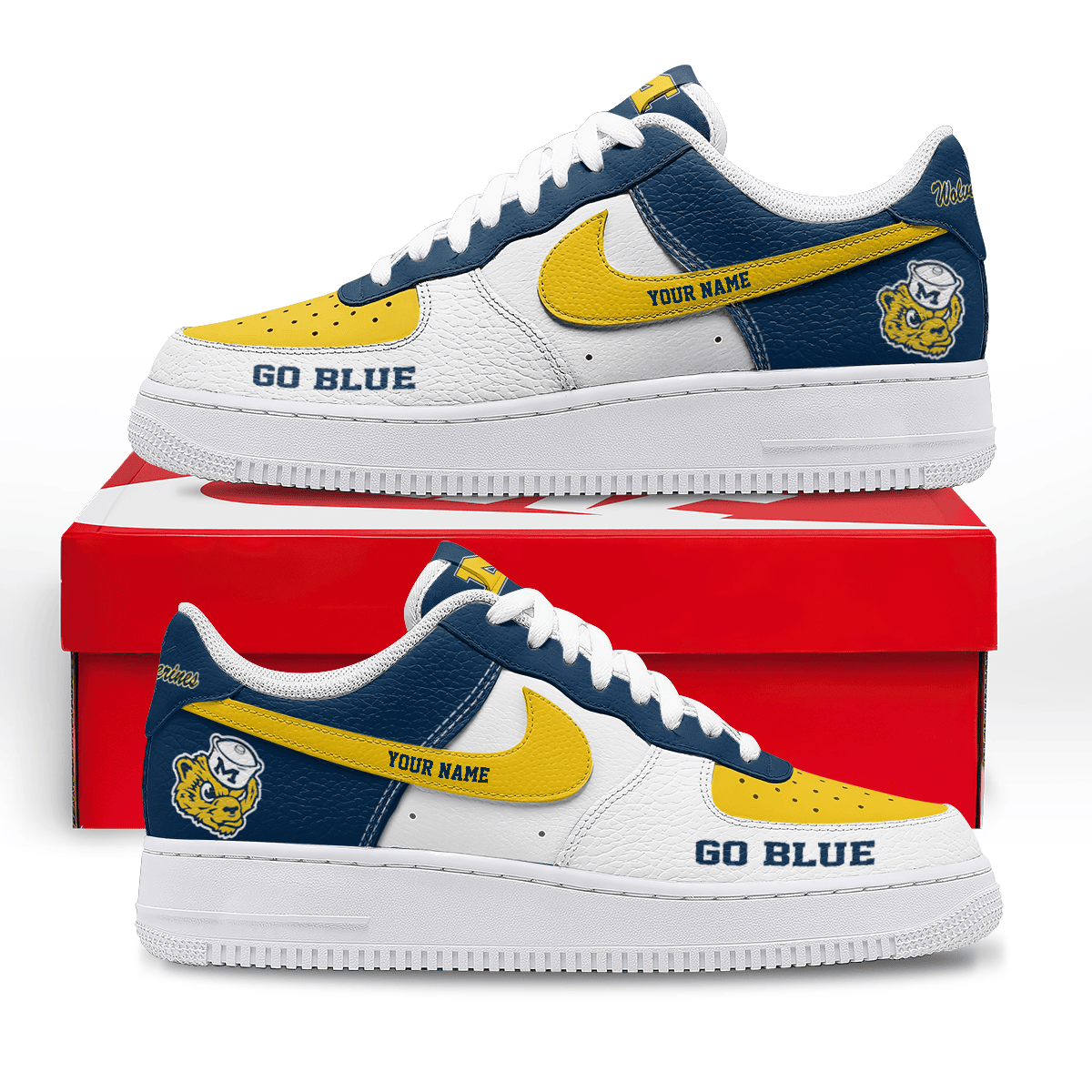 Michigan Wolverines | Premium AF1 Shoes Limited Edition