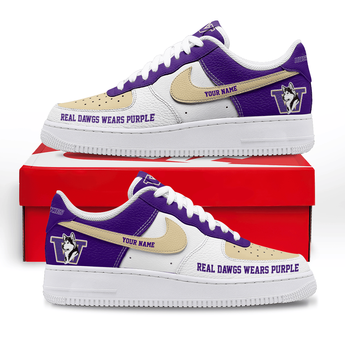 Washington Huskies | Premium AF1 Shoes Limited Edition