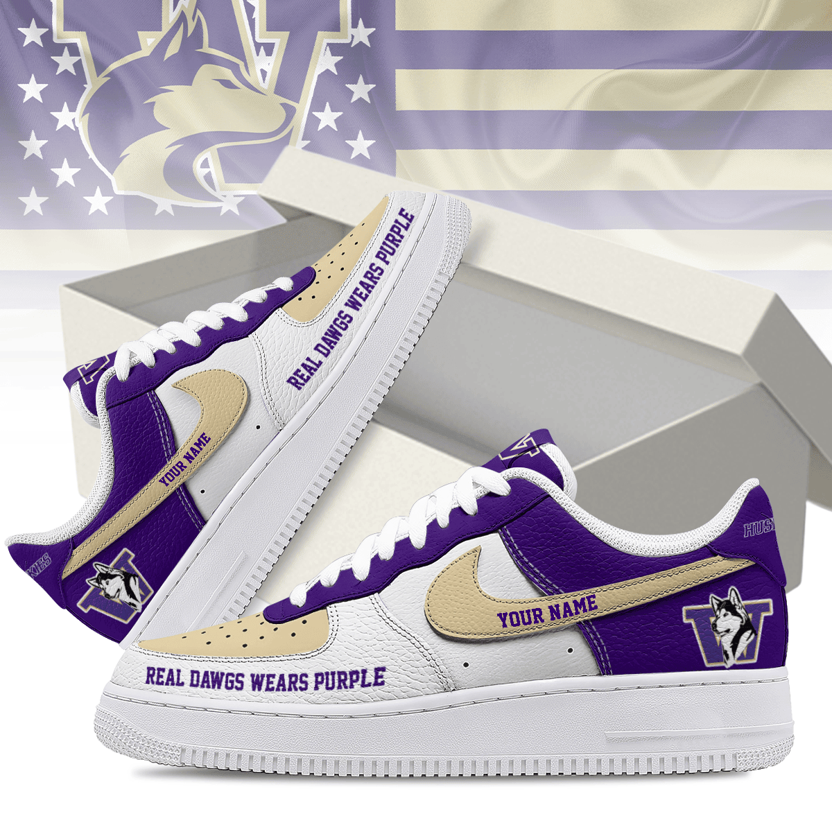 Washington Huskies | Premium AF1 Shoes Limited Edition