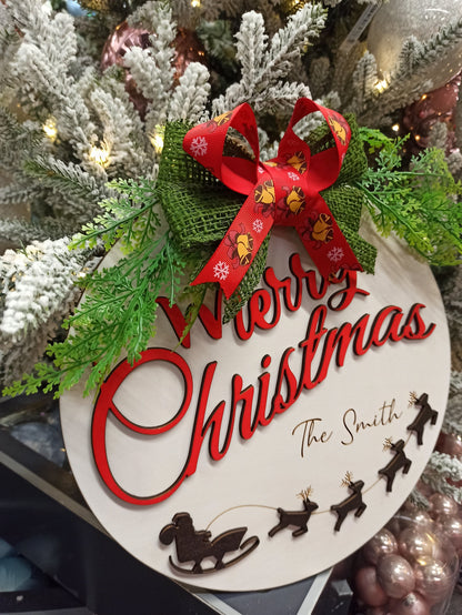 Christmas door decor, Christmas sign, Christmas wreath, Christmas hanger, Christmas decoration, Merry christmas sign, Door sign
