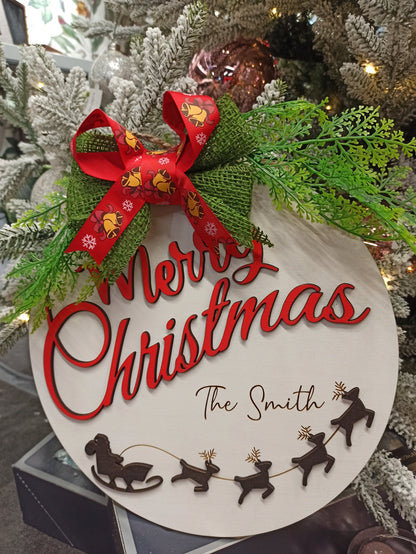 Christmas door decor, Christmas sign, Christmas wreath, Christmas hanger, Christmas decoration, Merry christmas sign, Door sign