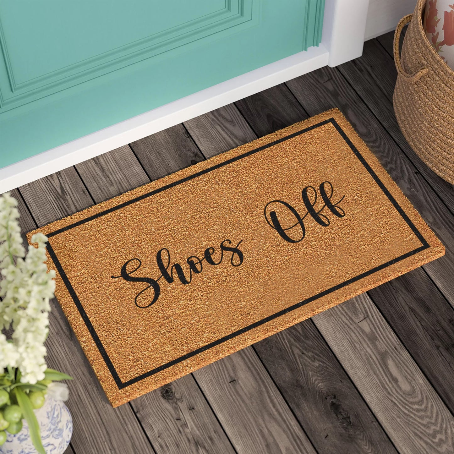 Shoes Off Doormat | Wedding Gift | Personalized Custom Doormat | Welcome Door Mat | Personalized Gift | Housewarming Gift | New Home Gift