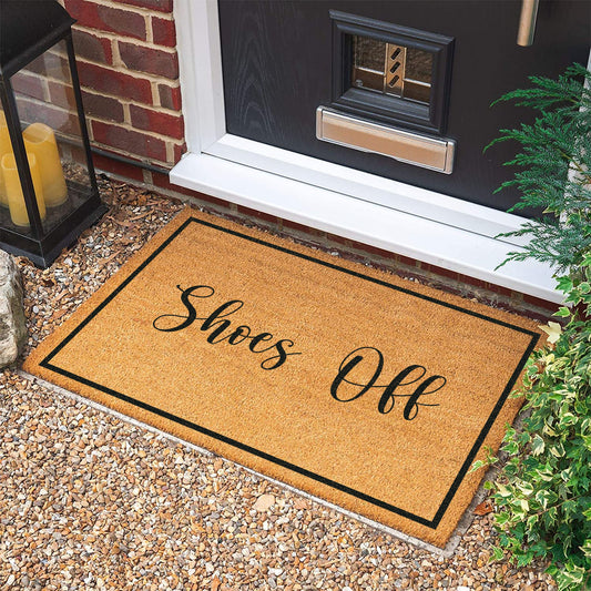 Shoes Off Doormat | Wedding Gift | Personalized Custom Doormat | Welcome Door Mat | Personalized Gift | Housewarming Gift | New Home Gift