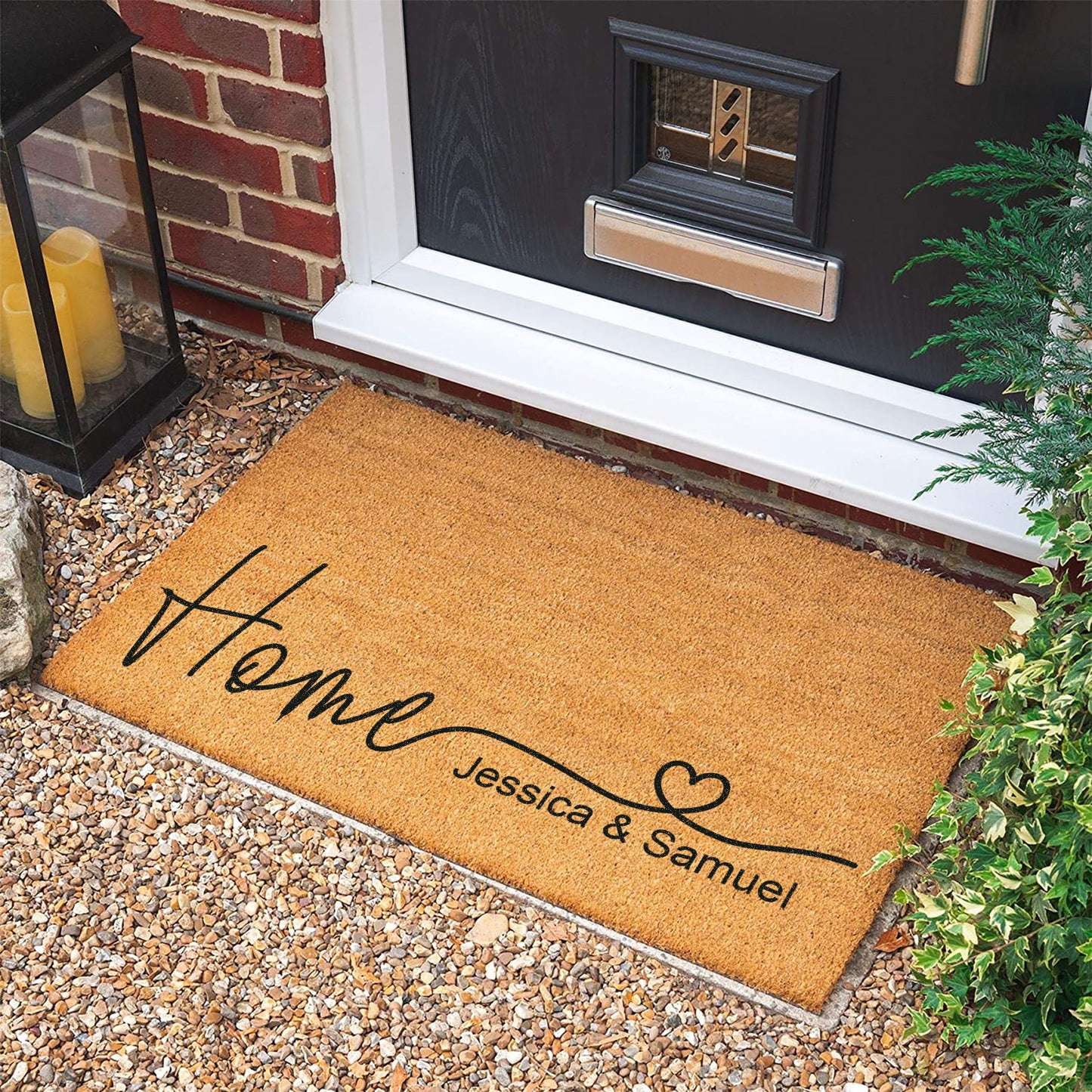 Personalized Coconut Doormat: New Home Gift, Welcome Mat
