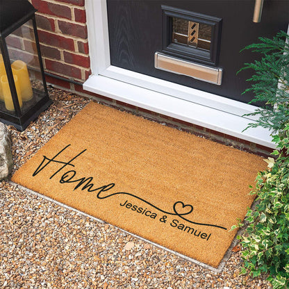 Personalized Coconut Doormat: New Home Gift, Welcome Mat