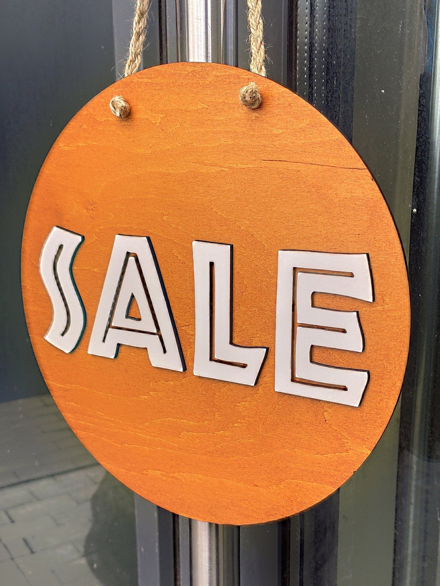For sale business sign, Store sign, Hanging open sign, On sale sign, Shop sign, Fabric on sale sign, Custom wooden sign