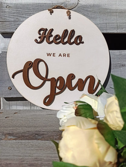 Open closed sign for business, Boutique| Shop|  Store| Salon sign, Custom business sign, Personalized sign, Hanging open sign, Sign for door