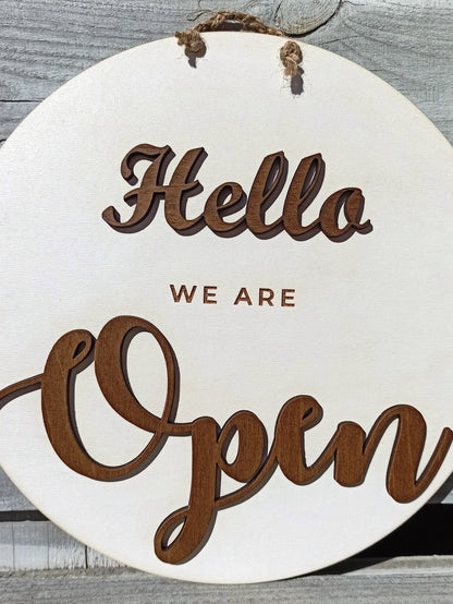 Open closed sign for business, Boutique| Shop|  Store| Salon sign, Custom business sign, Personalized sign, Hanging open sign, Sign for door