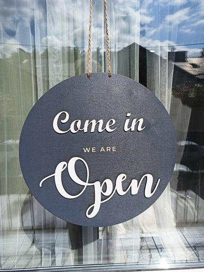 Open closed sign for business, Store sign, Business sign, Custom wooden sign, Salon sign, Personalized sign, Hanging open sign for door