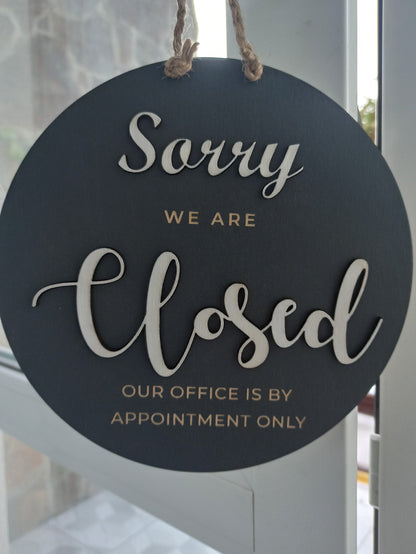 Open closed sign for business, Store sign, Business sign, Custom wooden sign, Salon sign, Personalized sign, Hanging open sign for door