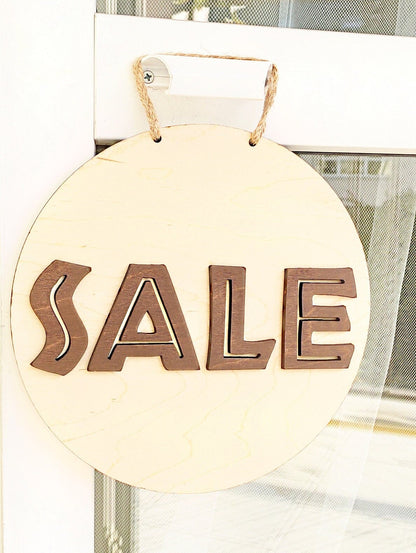 For sale business sign, Custom wooden sign, Personalized sign, Hanging open sign, Open sign for door, Small business sale sign, On sale sign