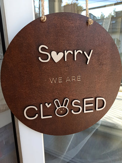 Open closed business sign, Store sign, Wooden sign indoor, Custom business sign, Salon sign, Wood sign, Personalized sign, Hanging open sign