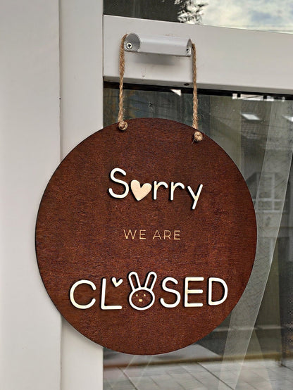 Open closed business sign, Store sign, Wooden sign indoor, Custom business sign, Salon sign, Wood sign, Personalized sign, Hanging open sign