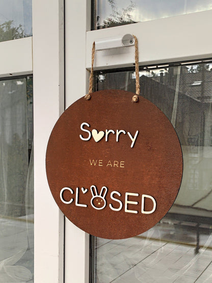Open closed business sign, Store sign, Wooden sign indoor, Custom business sign, Salon sign, Wood sign, Personalized sign, Hanging open sign