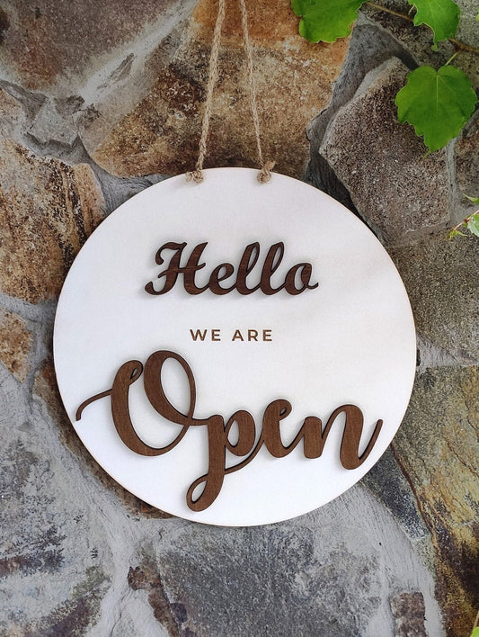 Open closed sign for business, Boutique| Shop|  Store| Salon sign, Custom business sign, Personalized sign, Hanging open sign, Sign for door