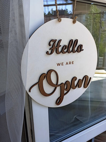 Open closed sign for business, Boutique| Shop|  Store| Salon sign, Custom business sign, Personalized sign, Hanging open sign, Sign for door