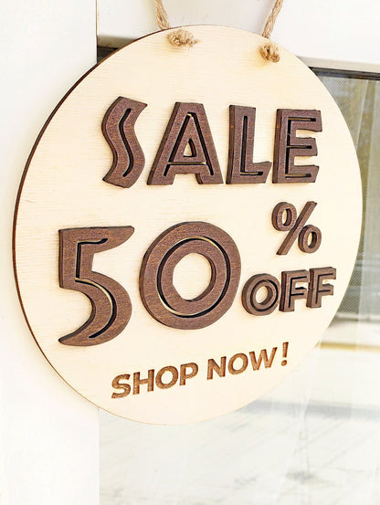 For sale business sign, Custom wooden sign, Personalized sign, Hanging open sign, Open sign for door, Small business sale sign, On sale sign