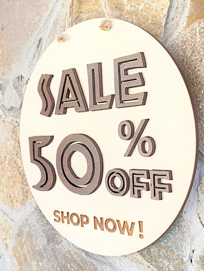 For sale business sign, Custom wooden sign, Personalized sign, Hanging open sign, Open sign for door, Small business sale sign, On sale sign