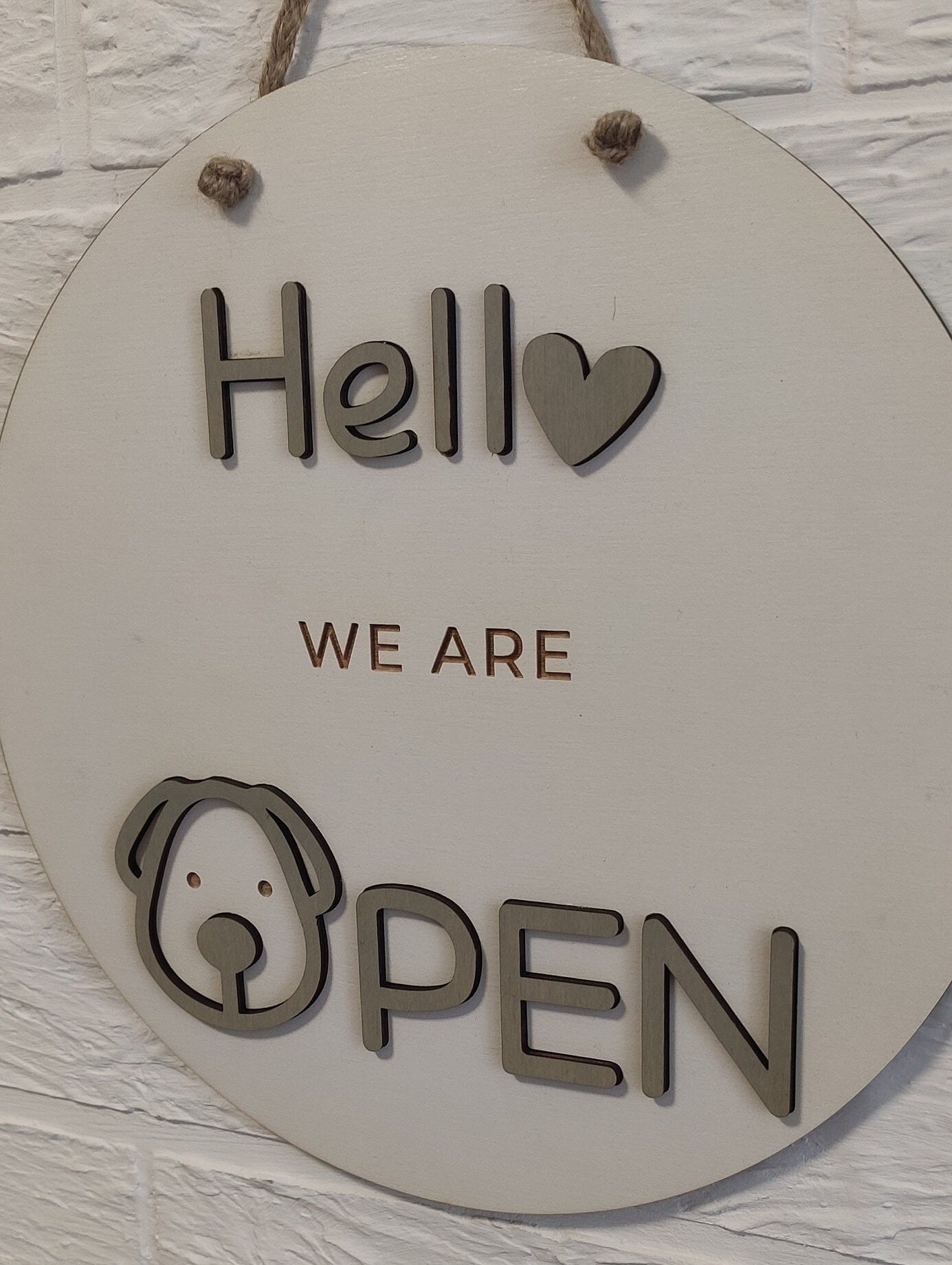 Open closed sign for business - custom boutique, store, salon sign | personalized custom wooden sign | hanging round wood open closed sign