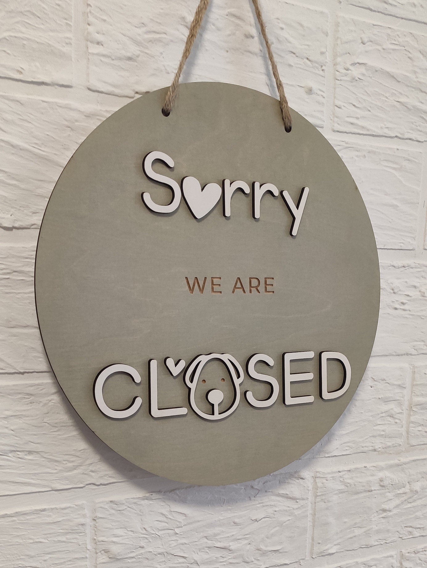 Open closed sign for business - custom boutique, store, salon sign | personalized custom wooden sign | hanging round wood open closed sign