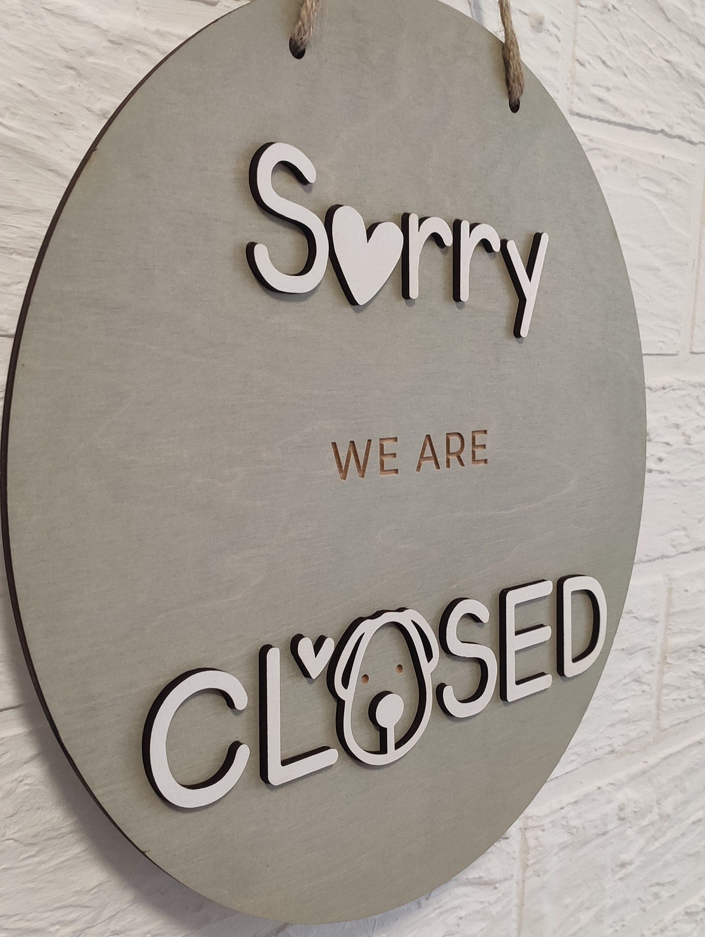 Open closed sign for business - custom boutique, store, salon sign | personalized custom wooden sign | hanging round wood open closed sign