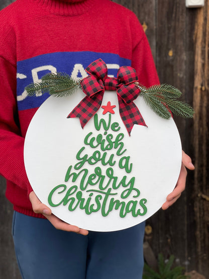 Christmas door decor, Christmas sign, Christmas wreath, Merry christmas door hanger, Christmas sign wood, Christmas wall decor sign