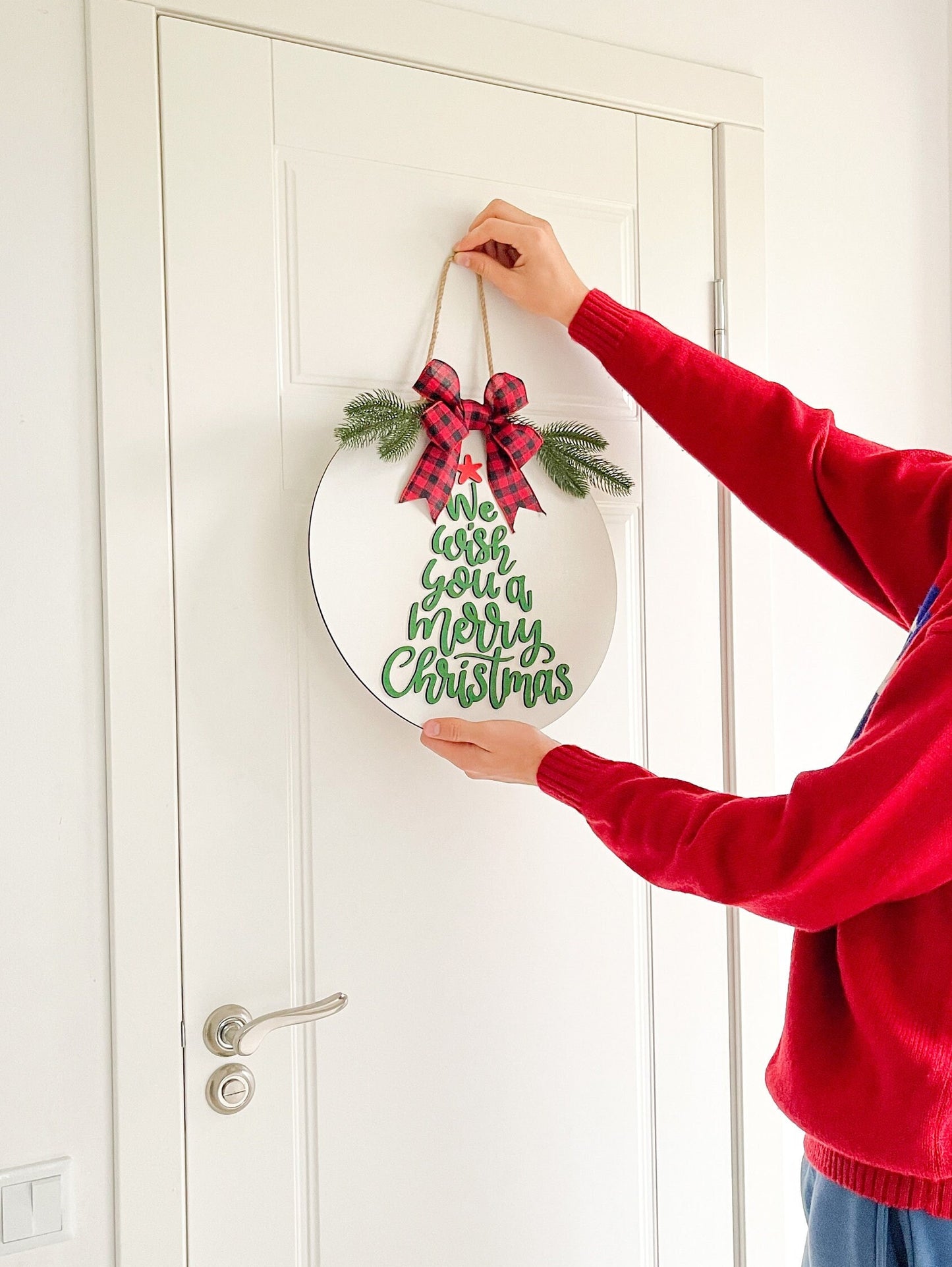 Christmas door decor, Christmas sign, xmas wreath, Merry christmas hanger, Christmas wall sign wood, Christmas custom wreath