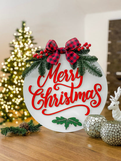 Merry Christmas door decor, Christmas sign, Christmas wreath, Merry christmas door sign, Christmas sign wood wall decor, Christmas hanger