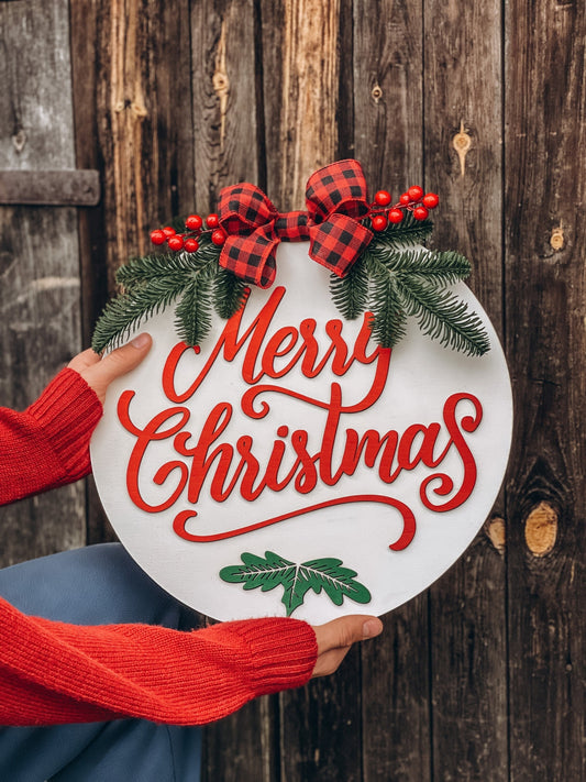 Merry Christmas door decor, Christmas sign, Christmas wreath, Merry christmas door sign, Christmas sign wood wall decor, Christmas hanger