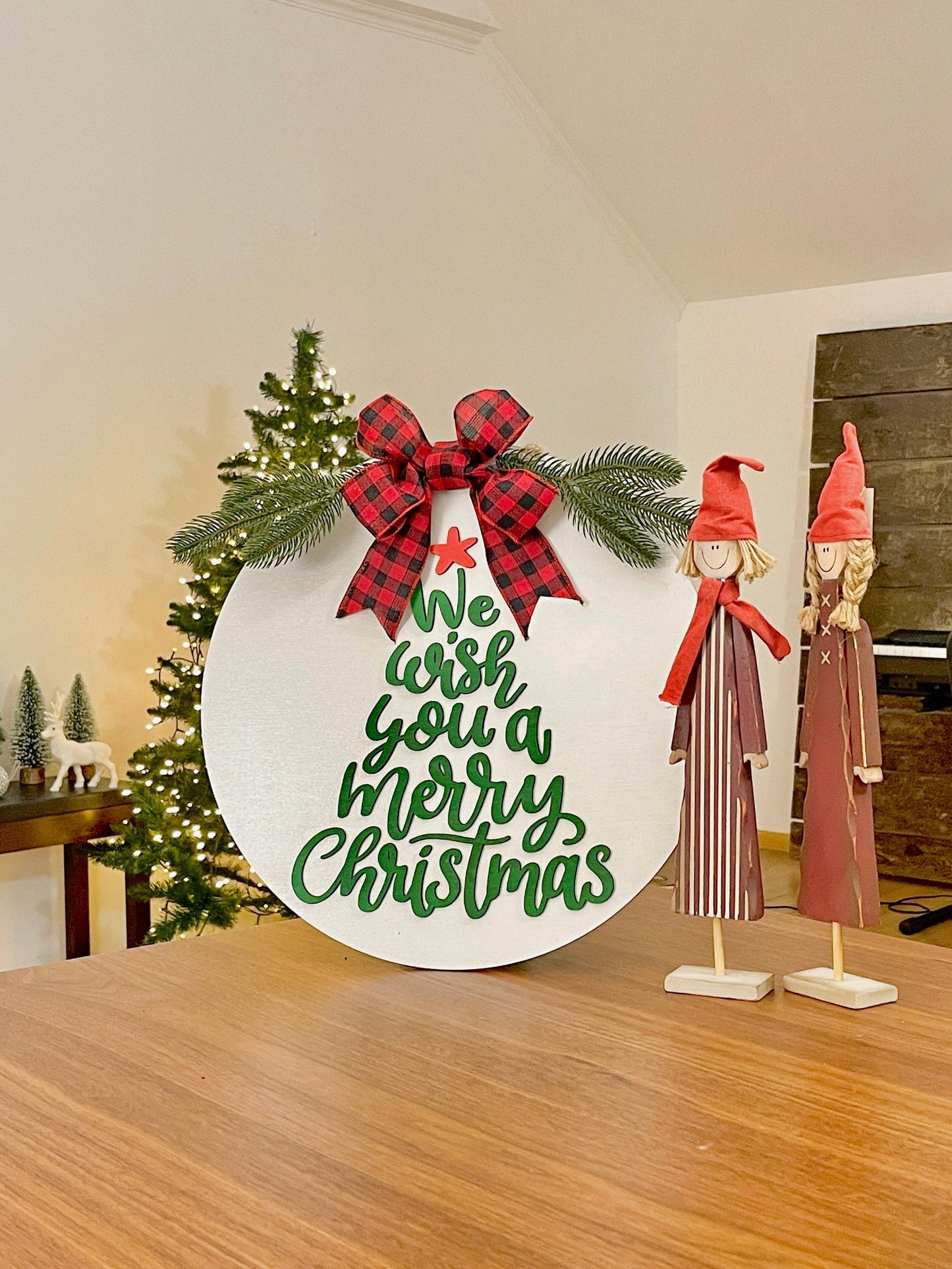 Christmas door decor, Christmas sign, xmas wreath, Merry christmas hanger, Christmas wall sign wood, Christmas custom wreath