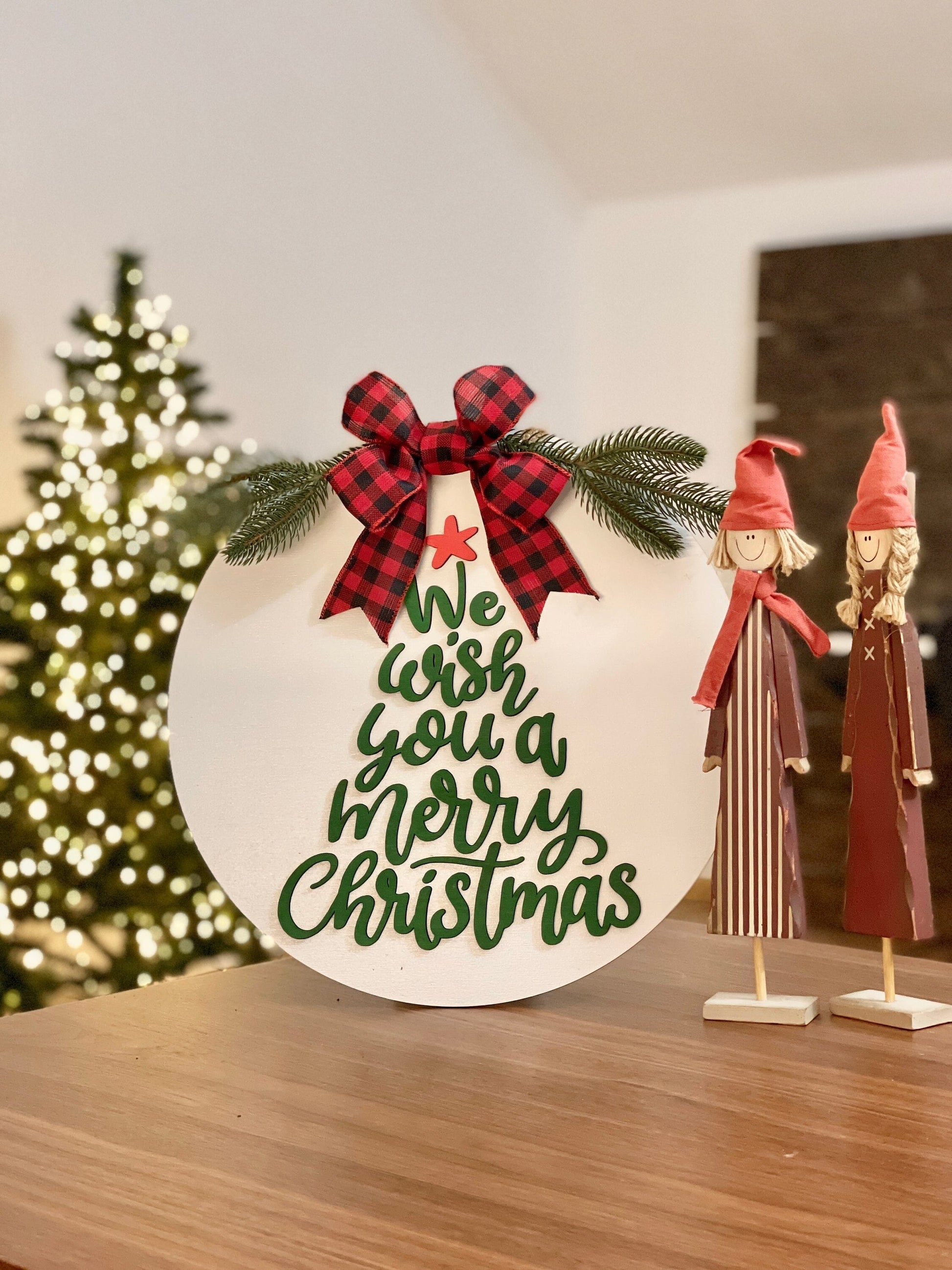 Christmas door decor, Christmas sign, xmas wreath, Merry christmas hanger, Christmas wall sign wood, Christmas custom wreath