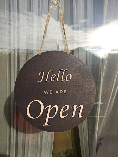 Open closed business sign, Boutique sign, Closed shop sign, Business sign, Salon sign for door, Hanging open sign, Wooden personalized sign