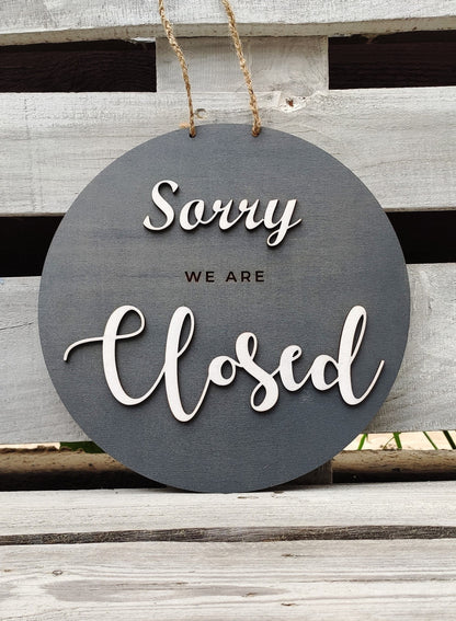 Open closed sign for business, Boutique| Salon| Store sign, Closed sign, Custom business sign, Personalized sign, Hanging open sign for door