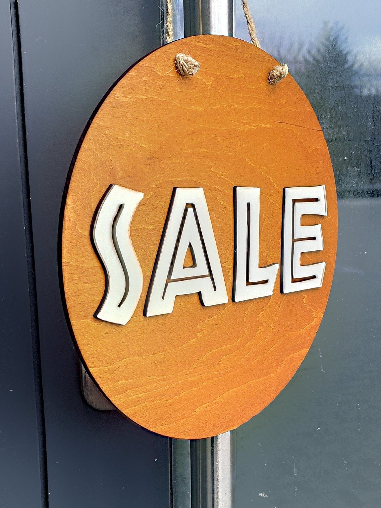 For sale business sign, Store sign, Hanging open sign, On sale sign, Shop sign, Fabric on sale sign, Custom wooden sign