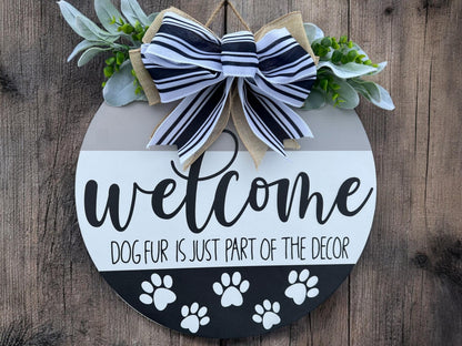 Welcome hope you like dogs sign|Dog front door sign|Dog sign|Dog door hanger|Door hanger for dog owner|Door sign for dog owner|Gift for her
