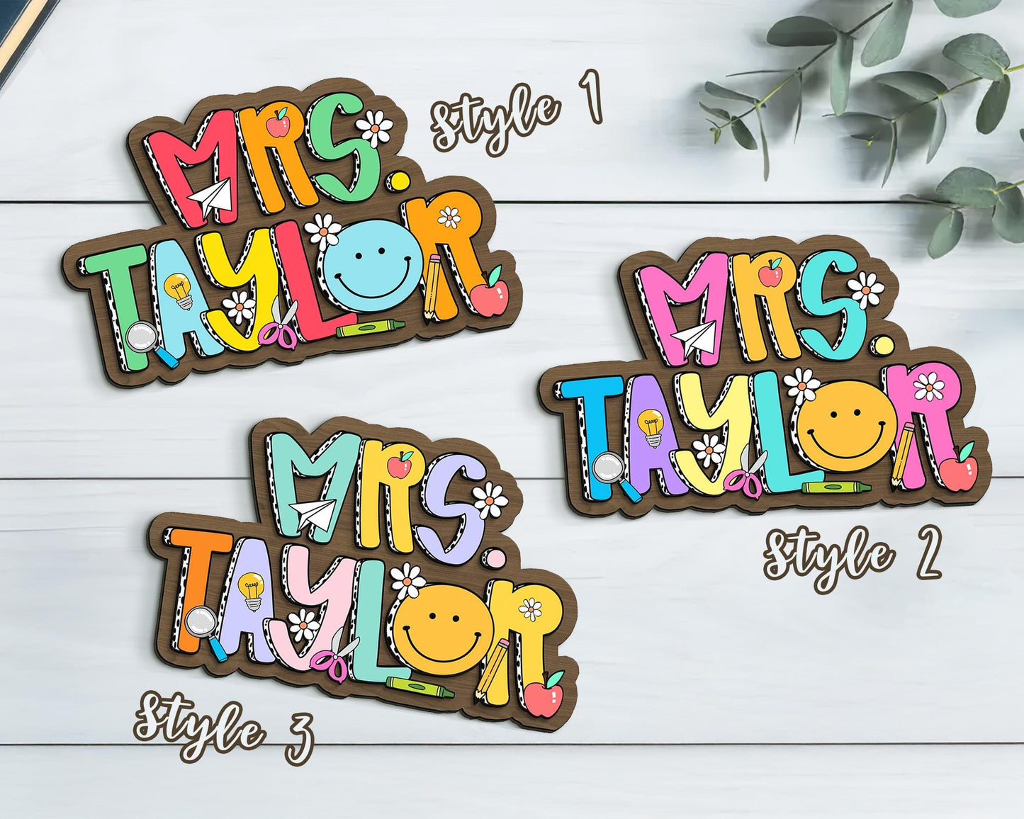 Custom Teacher Door Sign: Personalized Classroom Decor