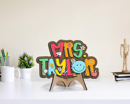 Custom Teacher Door Sign: Personalized Classroom Decor