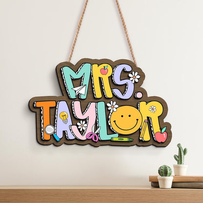 Custom Teacher Door Sign: Personalized Classroom Decor
