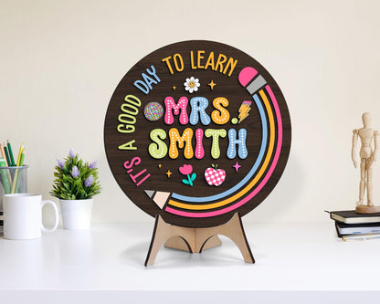 Personalized Teacher Door Hanger: Custom 3D Name Sign