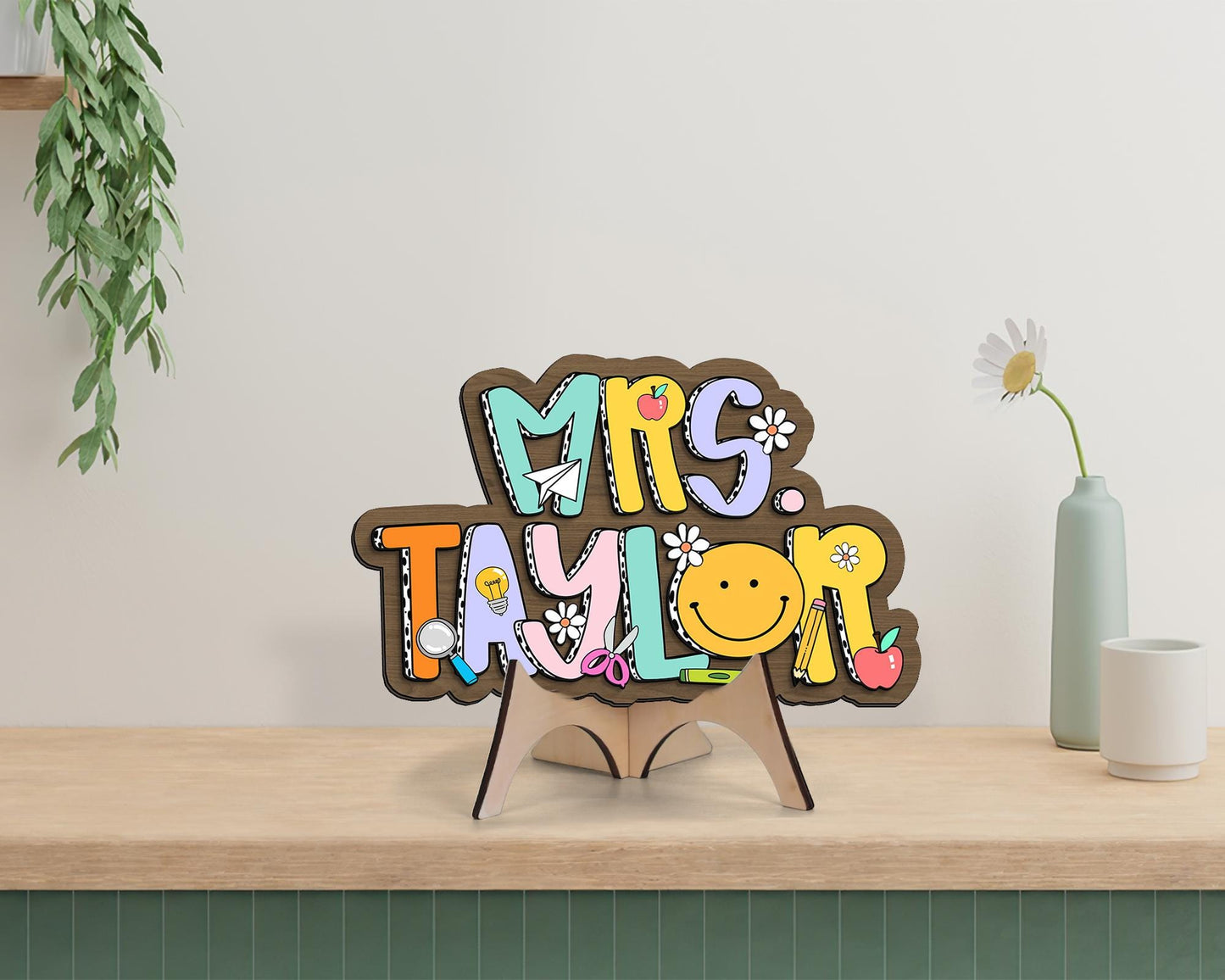 Custom Teacher Door Sign: Personalized Classroom Decor
